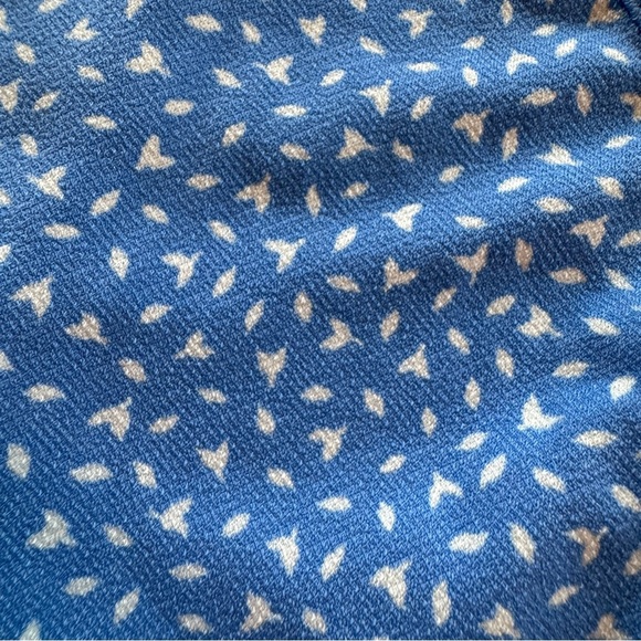 Banana Republic Women’s Belted Blue White Floral Dress XL Polyester-Spandex Chic - Picture 3 of 12